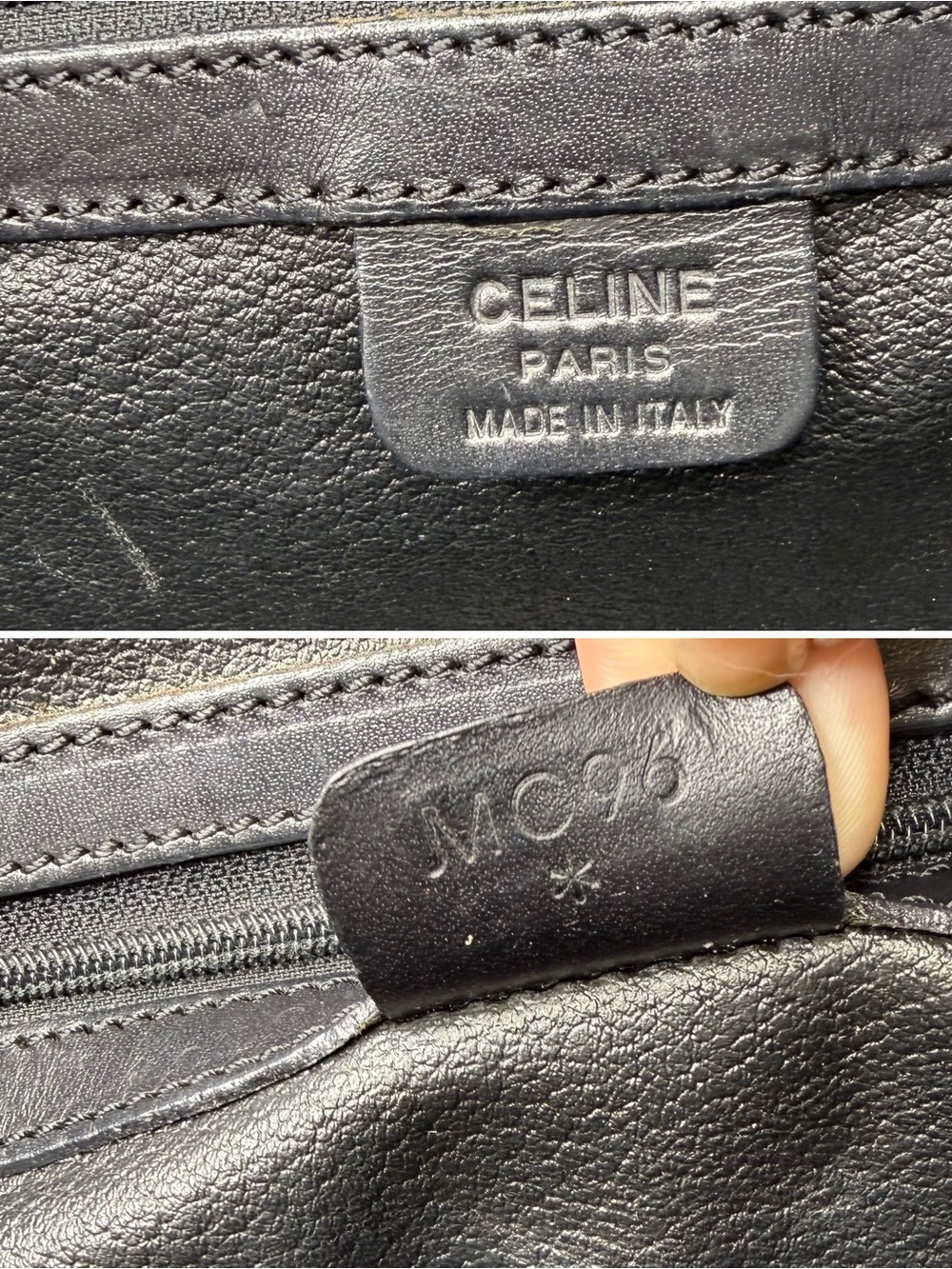 Authentic Celine Macadam monogram coated canvas tote bag black leather - Picture 16 of 16